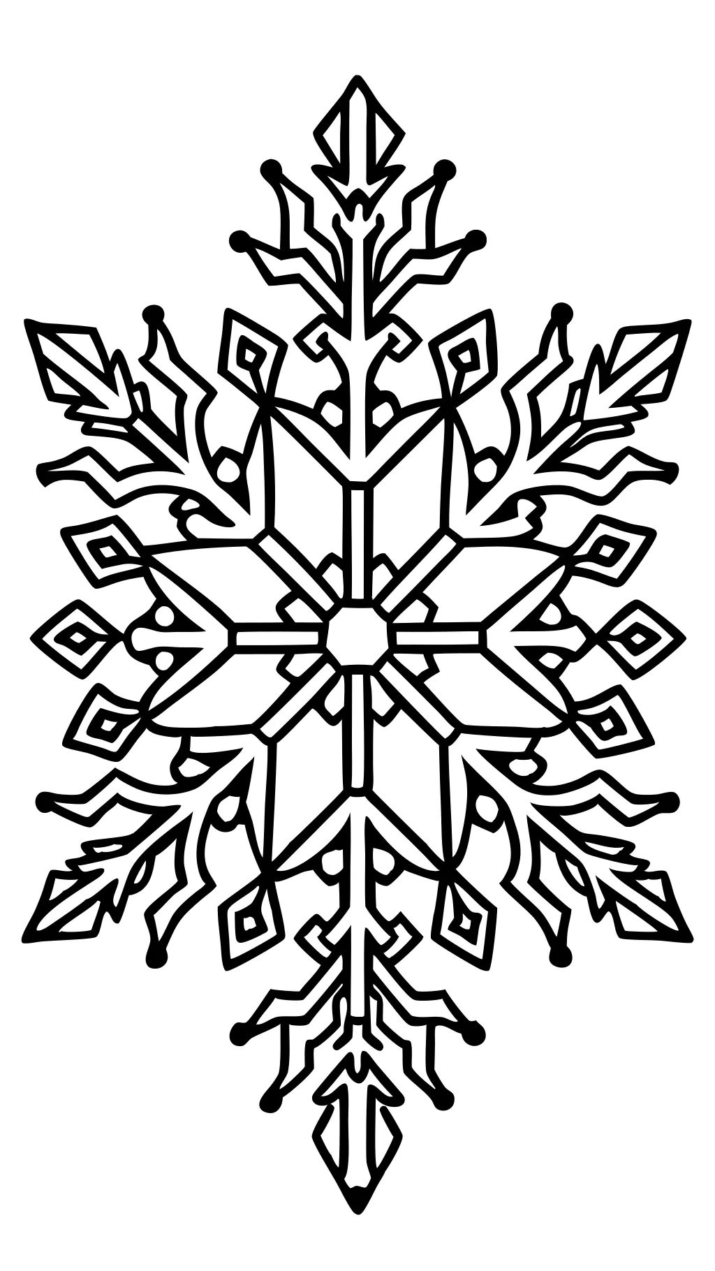 coloriage imprimable de flocons de neige